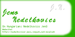 jeno nedelkovics business card