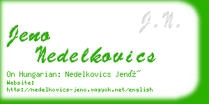 jeno nedelkovics business card
